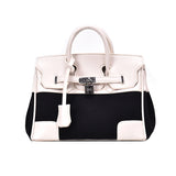 L-package big:26-20-14cm small:21-15-11cm Designer Handbag Top Handle Padlock Women's Leather Bag