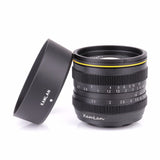 E-Electronic Kamlan lens 50mm F1.1 APS-C Large Aperture Manual Focus Lens Standard Fixed Focus APS-C Frame Mirrorless Lens Cameras lentille Camera Lens For Canon EOS-M NEX Fuji X M4/3 Cameras