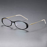 Men's Glasses Oval Denmark Linde 6509 Titanium No Screw Korea Glasses Frames Optical Ultra-light Women Lens