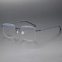 Handmade High Quality 5511 Denmark Titanium No Screw Korea Glasses Frames Optical Ultra-light Business Square Men Glasses Frame