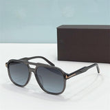 Tom For Vip Luxury Brands Polit Double Bridge FT0753 Sunglasses  Famous Brand Luxury Designer Retro Men Sunglasses