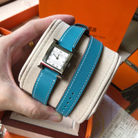 W-watch h.e.r.m.e.s Heure H watch, 21 x 21 mm Yellow-gold plated steel watch with sunburst stamped motif