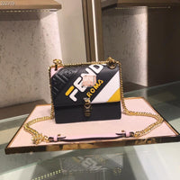 H-bag Fendi KAN I SMALL Multicolor leather mini-bag