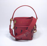 H-bag CHLOÉ Mini Roy bucket bag in smooth calfskin with "little horses" embroidery 20×17×7.5cm NO.63073a