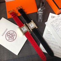 W-watch h.e.r.m.e.s Heure H watch, 21 x 21 mm Steel watch with sunburst stamped motif