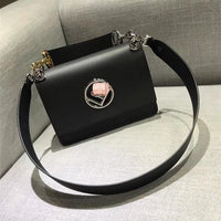 H-bag Fendi KAN I F Black leather bag