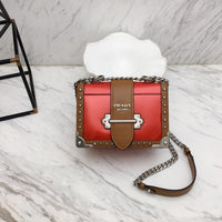 H-bag Prada Cahier studded leather bag NO.1BD045 SIZE:20×14×8.5cm