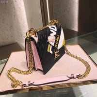 H-bag Fendi KAN I SMALL Multicolor leather mini-bag