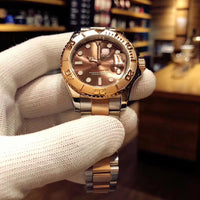 W-watch R.o.l.e.x Mens Watches Fashion Waterproof Analog Quartz Wrist Watch Luxury Business Dress Watch Yacht-Master 37 Oyster, 37 mm, Oystersteel and Everose