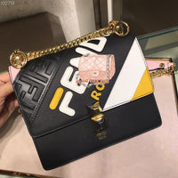 H-bag Fendi KAN I SMALL Multicolor leather mini-bag