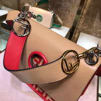H-bag Fendi KAN I F Brown leather bag