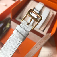 W-watch h.e.r.m.e.s Heure H watch, 21 x 21 mm White-lacquered steel watch, white-lacquered dial