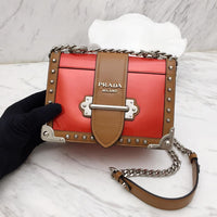 H-bag Prada Cahier studded leather bag NO.1BD045 SIZE:20×14×8.5cm