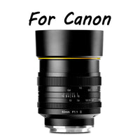 Kamlan 50mm F1.1 II APS-C Large Aperture Manual Focus Lens Standard fixed focus APS-C frame mirrorless lens for NEX for EOS-M for FUji M4/3 Cameras
