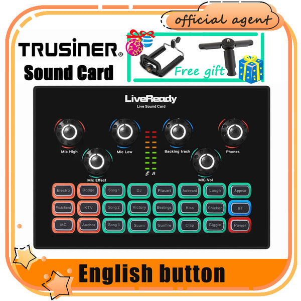 E-electronic XINPU Trusiner SC-01 Portable Audio Maudio Interface Professional Mixer Sound Card For Broadcast Studio Recording
