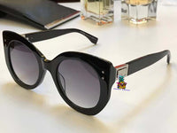 S-sunglasses Women Retro Metal Frame Mirrored Sunglasses Oversized Cat Eye Glasses eyewear for Fendi 0265