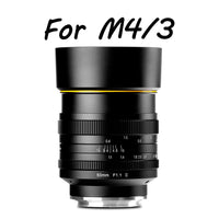 Kamlan 50mm F1.1 II APS-C Large Aperture Manual Focus Lens Standard fixed focus APS-C frame mirrorless lens for NEX for EOS-M for FUji M4/3 Cameras