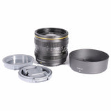 E-Electronic Kamlan lens 50mm F1.1 APS-C Large Aperture Manual Focus Lens Standard Fixed Focus APS-C Frame Mirrorless Lens Cameras lentille Camera Lens For Canon EOS-M NEX Fuji X M4/3 Cameras