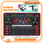 E-electronic XINPU Tenlamp G3 Mixer Sound Card Set Live Broadcast Equipment Recording Studio Equipment for Smartphone Computer Handheld Wheat Black