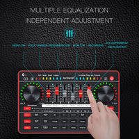 E-electronic XINPU Tenlamp G3 Mixer Sound Card Set Live Broadcast Equipment Recording Studio Equipment for Smartphone Computer Handheld Wheat Black