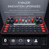 E-electronic XINPU Tenlamp G3 Mixer Sound Card Set Live Broadcast Equipment Recording Studio Equipment for Smartphone Computer Handheld Wheat Black