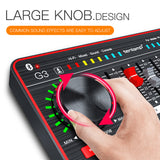 E-electronic XINPU Tenlamp G3 Mixer Sound Card Set Live Broadcast Equipment Recording Studio Equipment for Smartphone Computer Handheld Wheat Black