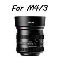 E-Electronic KAMLAN New Product KL21MM F1.8 Wide-angle Fixed Focus APS-C Frame Mirrorless lens Portable Waterproof Mirrorless Camera Manual Fix Focus Prime Lens for Canon EOS-M for Sony E for Fuji FX/ M4/3