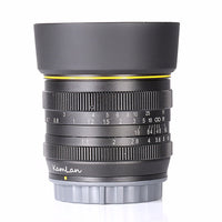E-Electronic Kamlan lens 50mm F1.1 APS-C Large Aperture Manual Focus Lens Standard Fixed Focus APS-C Frame Mirrorless Lens Cameras lentille Camera Lens For Canon EOS-M NEX Fuji X M4/3 Cameras