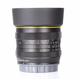 E-Electronic Kamlan lens 50mm F1.1 APS-C Large Aperture Manual Focus Lens Standard Fixed Focus APS-C Frame Mirrorless Lens Cameras lentille Camera Lens For Canon EOS-M NEX Fuji X M4/3 Cameras