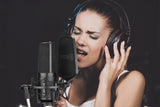 E-Electronic BOYA BY-M1000 Condenser Microphone Large Diaphragm 3 Polar Patterns for Singer Songwriter Podcaster Voiceover Artist Studio Mic