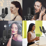 E-electronic XINPU New BOYA BY-M1000 Condenser Microphone Large Diaphragm 3 Polar Patterns for Singer Songwriter Podcaster Voiceover Artist Studio Mic