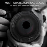 E-Electronic Kamlan lens 50mm F1.1 APS-C Large Aperture Manual Focus Lens Standard Fixed Focus APS-C Frame Mirrorless Lens Cameras lentille Camera Lens For Canon EOS-M NEX Fuji X M4/3 Cameras