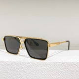 Men's Alloy Square Sunglasses Large Sunglasses UV Protection Black Sunglasses Brand Designer Z1585U