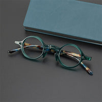 F2058 Men Women Retro Frame Glasses Round Acetate  For Men and Women myopia computer prescription glasses  artistic personality