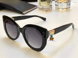 S-sunglasses Women Retro Metal Frame Mirrored Sunglasses Oversized Cat Eye Glasses eyewear for Fendi 0265