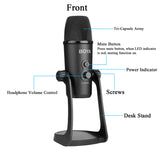 E-electronic XINPU BOYA BY-PM700 USB Condenser Microphone with Flexible Polar Pattern for Windows and Mac Computer Recording Interview Conference