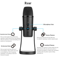 E-electronic XINPU BOYA BY-PM700 USB Condenser Microphone with Flexible Polar Pattern for Windows and Mac Computer Recording Interview Conference