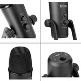 E-electronic XINPU BOYA BY-PM700 USB Condenser Microphone with Flexible Polar Pattern for Windows and Mac Computer Recording Interview Conference