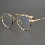 High Quality Round Glasses Frame Titanium Alloy Female Myopia Glasses Frame Men Frame Retro US Designer Brand
