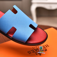 S-shoe H.e.r.m.e.s Spring Summer New Flat-bottom Wear Lazy Beach Toe Comfort Joker Slippers Women's Genuine Cow Leather Slippers Couple Indoor Non-slip Men Women Home Fashion Casual Single Shoes PVC Soft Soles