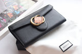 A-accessories GUCCI  NO.400586 19-6-3cm Women Wallet Leather Bifold Long Ladies Card Holder Organizer Ladies Clutch