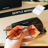 S-sunglasses G monster Unisex Eyeglasses Lens Titanium Frames For Tap Tap Optical Computer Double Bridge Design Eyewear Protection Radiation Protection Light Sunlight Blocking Frame Square Lens