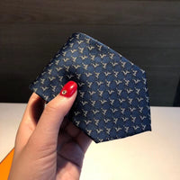 A-accessories Hermès Mens Horses Ties Self Tie Equestrian Ridding Jacquard Necktie & Pocket Square Set