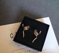 J-jewelry Celine Simple Fashion Knotted Stud Earrings for Women Creative Personality Twist Earrings Jewelry