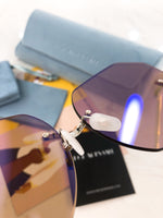 S-sunglasses F.O.R A.R.T‘S S.A.K.E BURTON Classic Aviator Mirrored Flat Lens Sunglasses Metal Frame 63-12-145