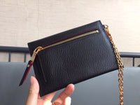 A-accessories MIU MIU NO.5MF001 15.5X10.5cm Envelope Style Leather Case Front Pocket Wallet Super Thin Fashion Card Holder With ID Card Slots