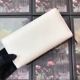 A-accessories GUCCI NO.524291 19-10-2.5cm Women’s Long PU Leather Wallet with Credit Card Holders Money Organizer Zipper Purse Wristlet Handbag