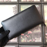 A-accessories GUCCI NO.524291 19-10-2.5cm Women’s Long PU Leather Wallet with Credit Card Holders Money Organizer Zipper Purse Wristlet Handbag