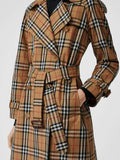D-clothing Burberry Women's Double Breasted Trench Coat Chelsea Tailoring Overcoat  Trench Coat