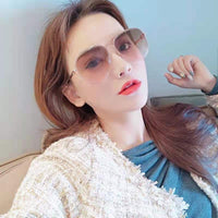 S-sunglasses Louis Vuitton High Qulity women's Round Metal Sunglasses Shades For Z1618E Female Ladies Brown Eyewear Women's Polarized Square Sunglasses Oversized Black Shades Flat Lens Male Female Fashion Driving Glasses